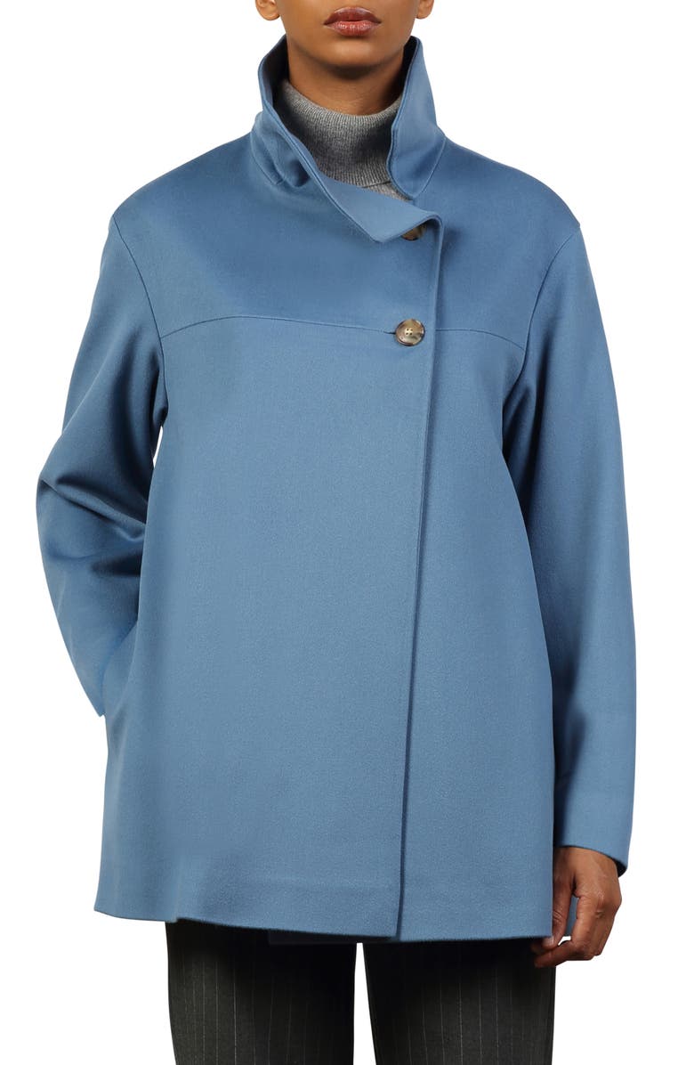Fleurette Elvis Stand Collar Wool Car Coat, Main, color, 