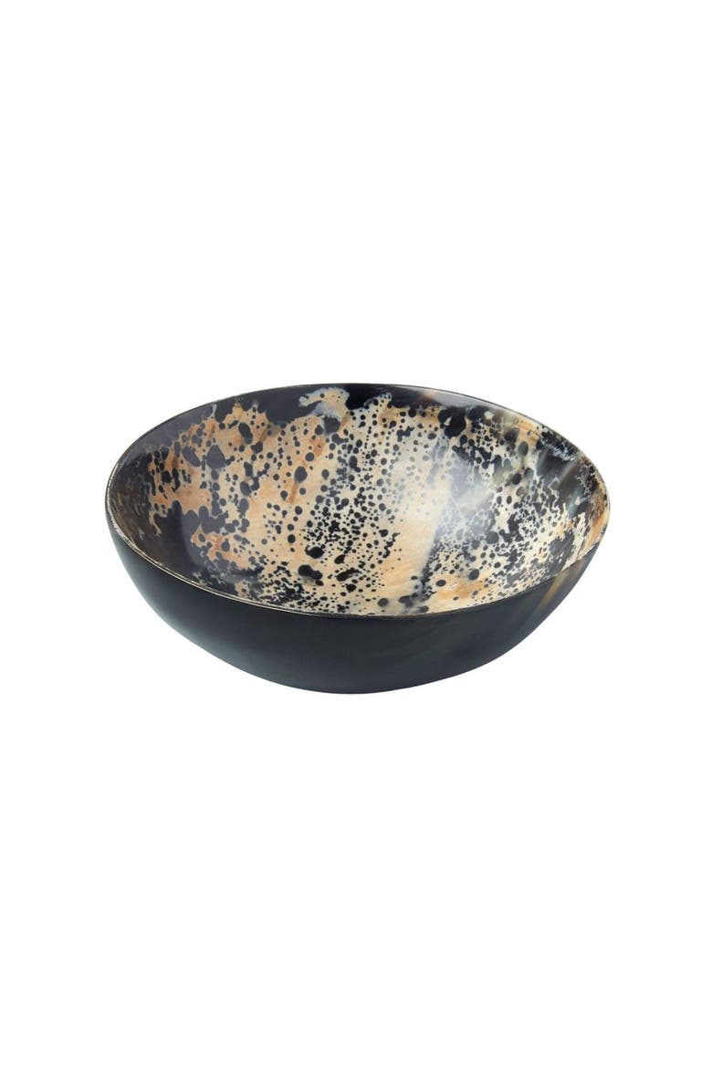 Be Home Horn Side Speckled Bowl, Main, color, Brown