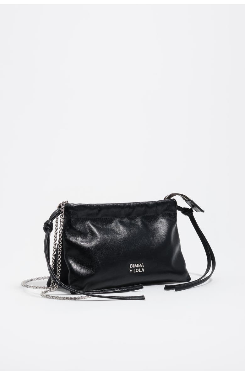 Bimba y Lola Leather Mini Multi-Strap Bag, Main, color, Black