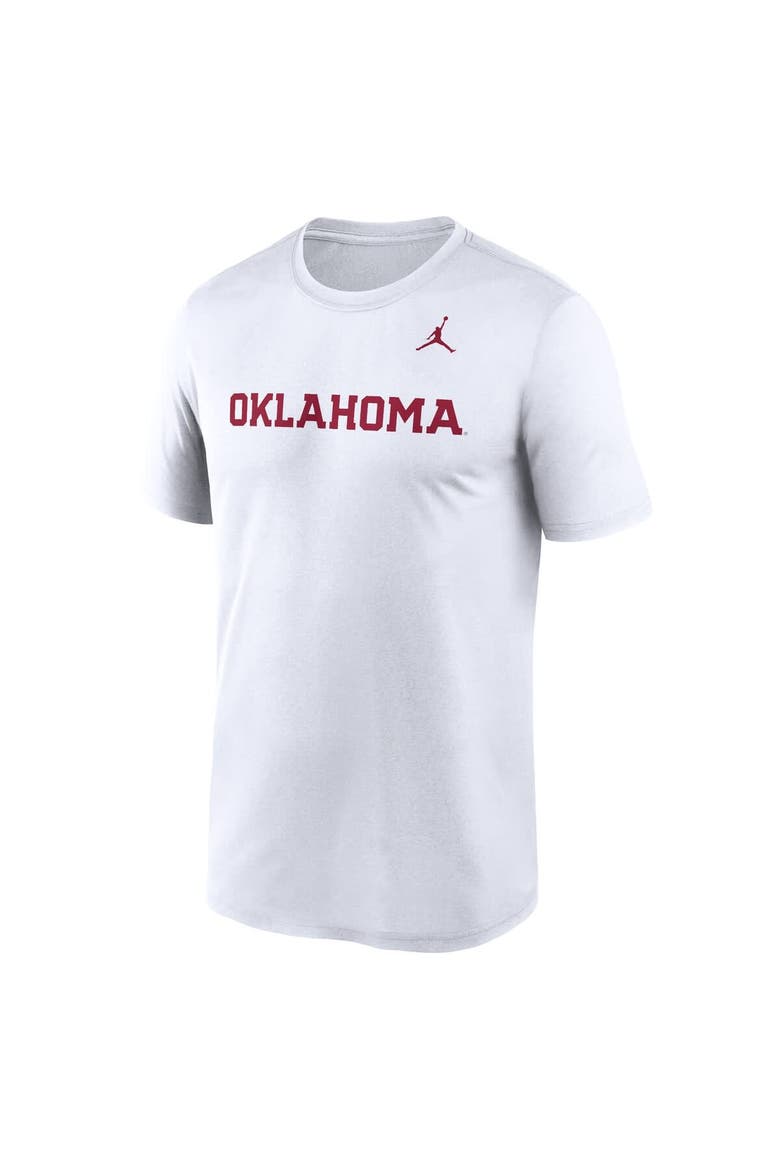 Men's Jordan Brand White Oklahoma Sooners Primetime Legend Wordmark T-Shirt, Alternate, color, White