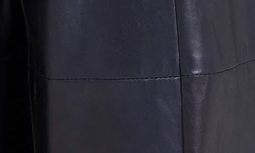Twp Avery Wide Leg Leather Pants In Blue