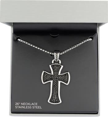 Men's Pavé Cross Pendant Necklace