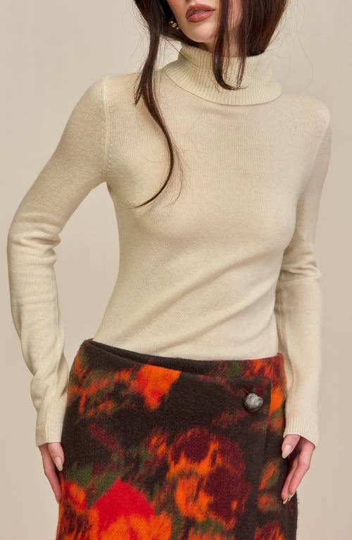 Cult Gaia Alice Turtleneck Wool & Cashmere Sweater In Brown