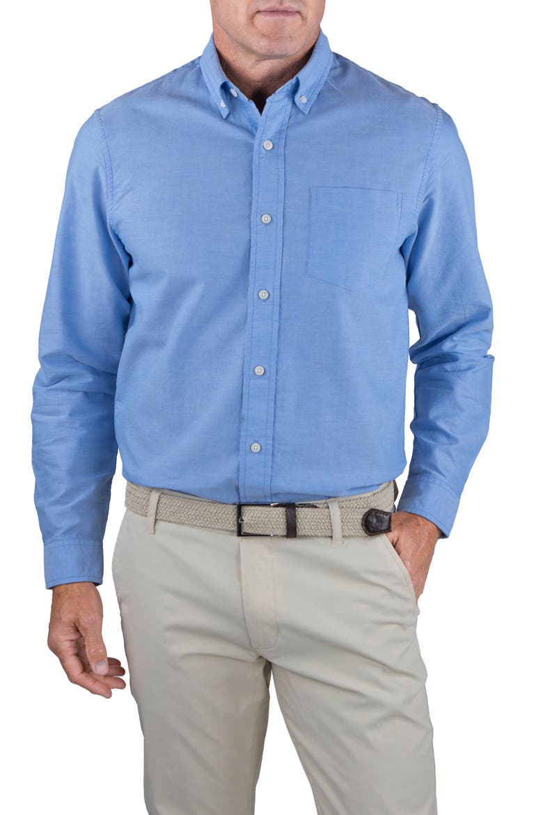 Classic Fit Cotton Oxford Button-Down Shirt, Main, color, DUTCH BLUE