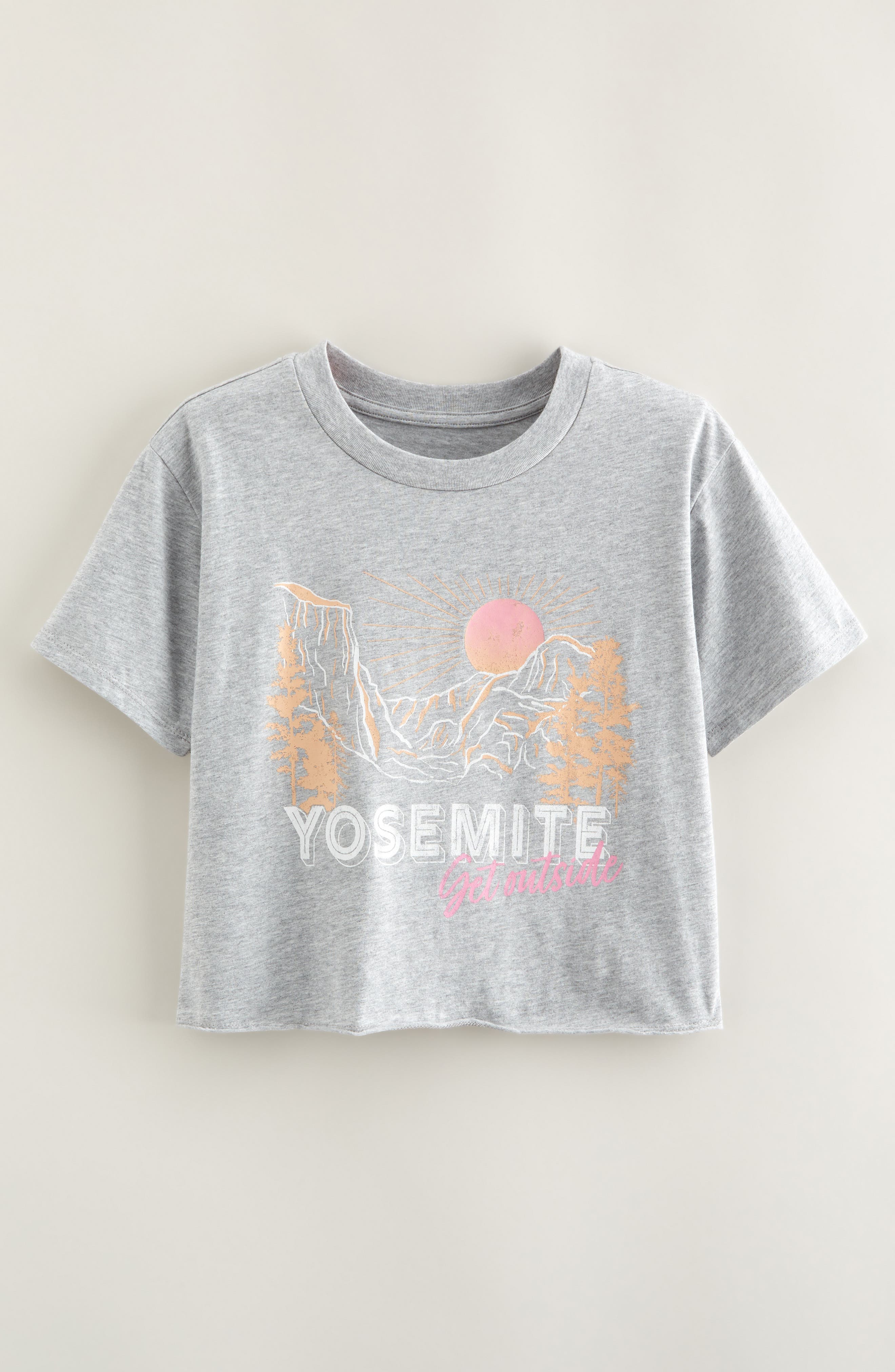 Treasure & Bond Kids' Crop Cotton Graphic T-Shirt