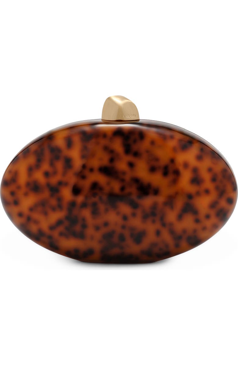 Cult Gaia Eviana Clutch, Alternate, color, Caramel Tortoise