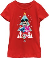 Disney Doorables Girls' Christmas Stack us Under the Tree Graphic Tee