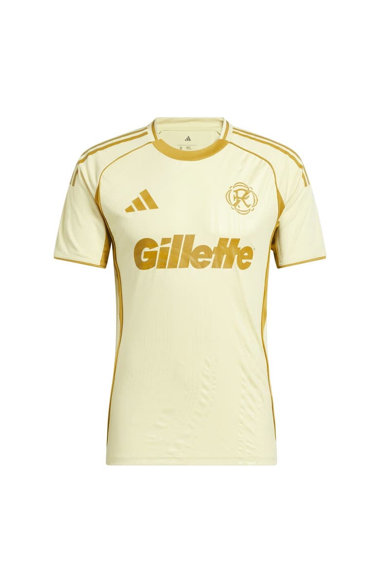 adidas Men's adidas Tan New England Revolution 2025 One Planet Pre-Match Top, Alternate, color, Tan