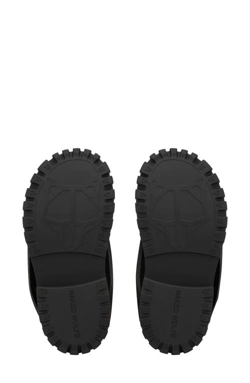 Shop Naked Wolfe Dream Platform Hooded Boot In Black-canvas