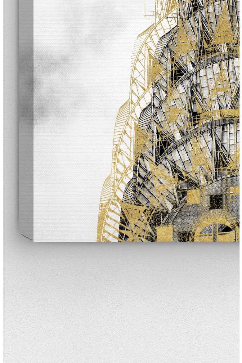 Golden Building Canvas Wall Art, Alternate, color, WHITE