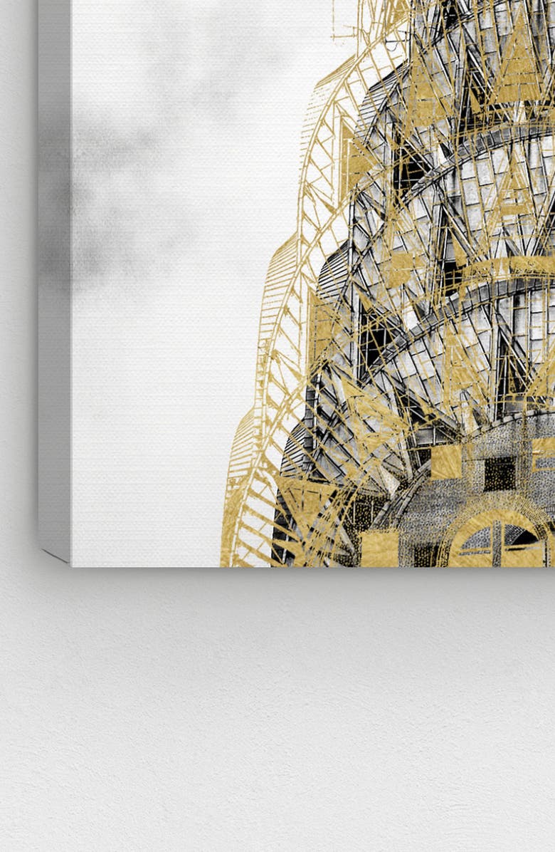 Oliver Gal Golden Building Canvas Wall Art, Alternate, color, 