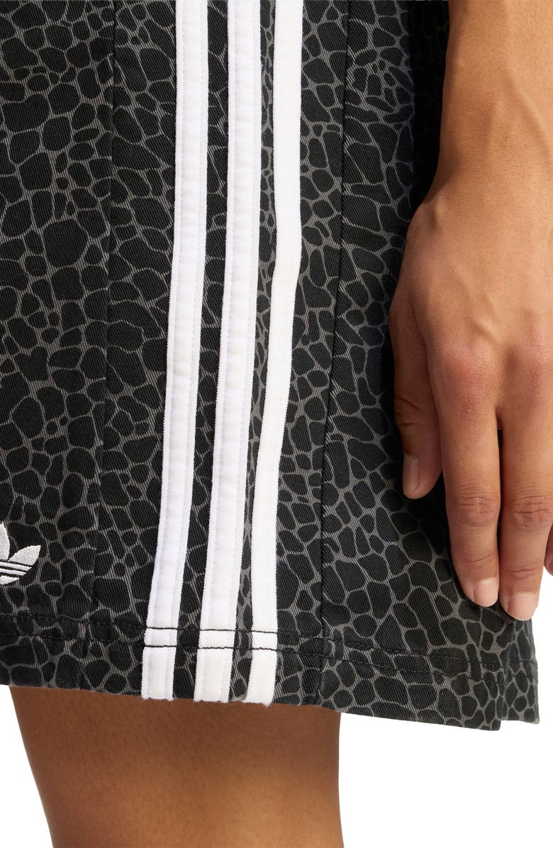 adidas Originals Animal Print Sleeveless Shift Dress, Alternate, color, Black/ Grey Six