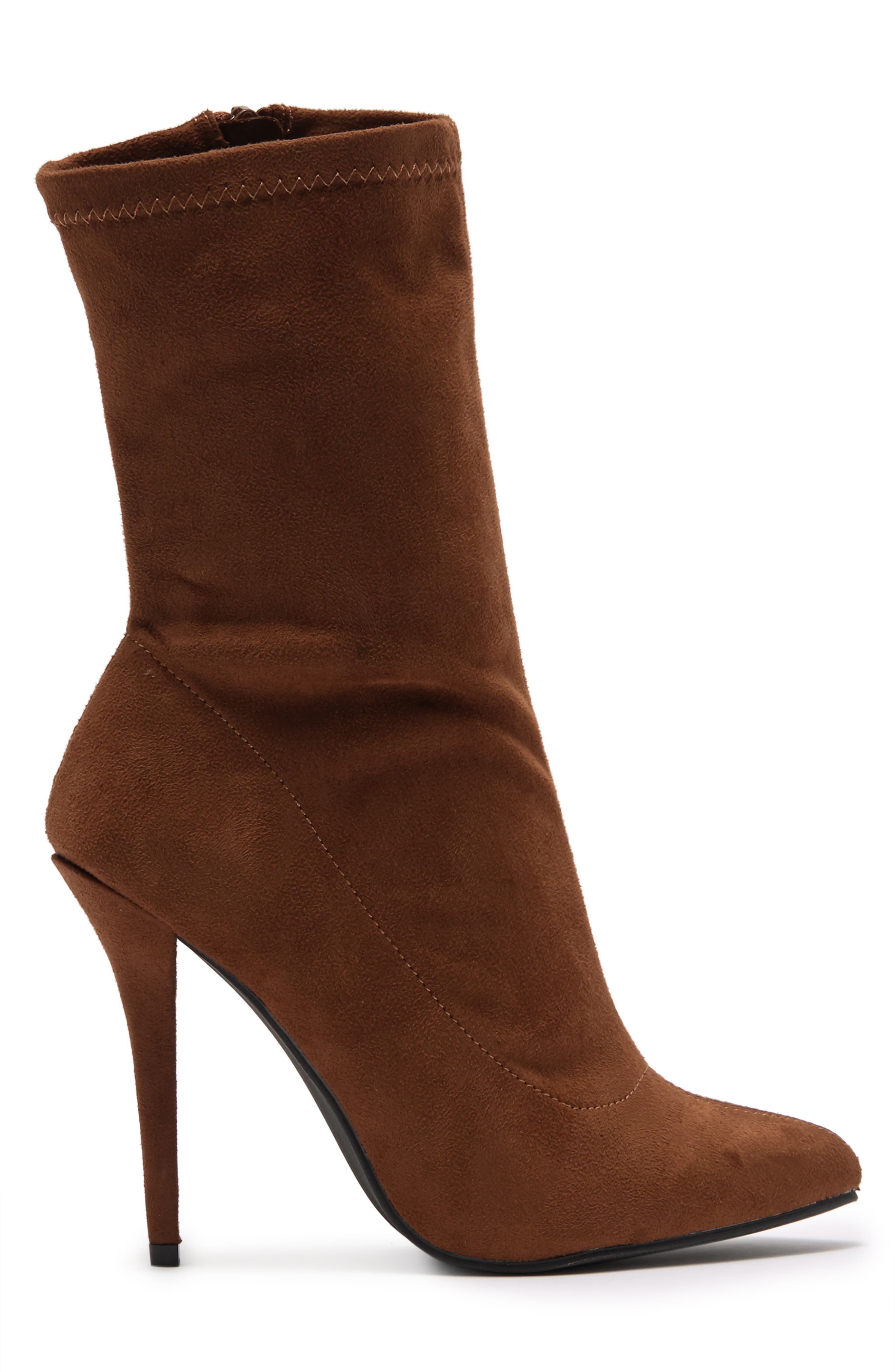 Pointed Toe Bootie, Alternate, color, BROWN