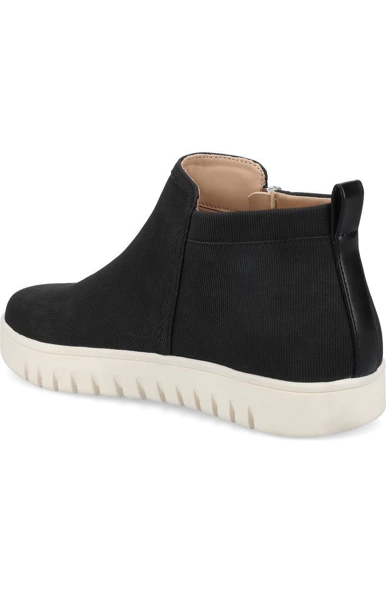 Journee Collection Alita Rib Mid Sneaker, Alternate, color, Black