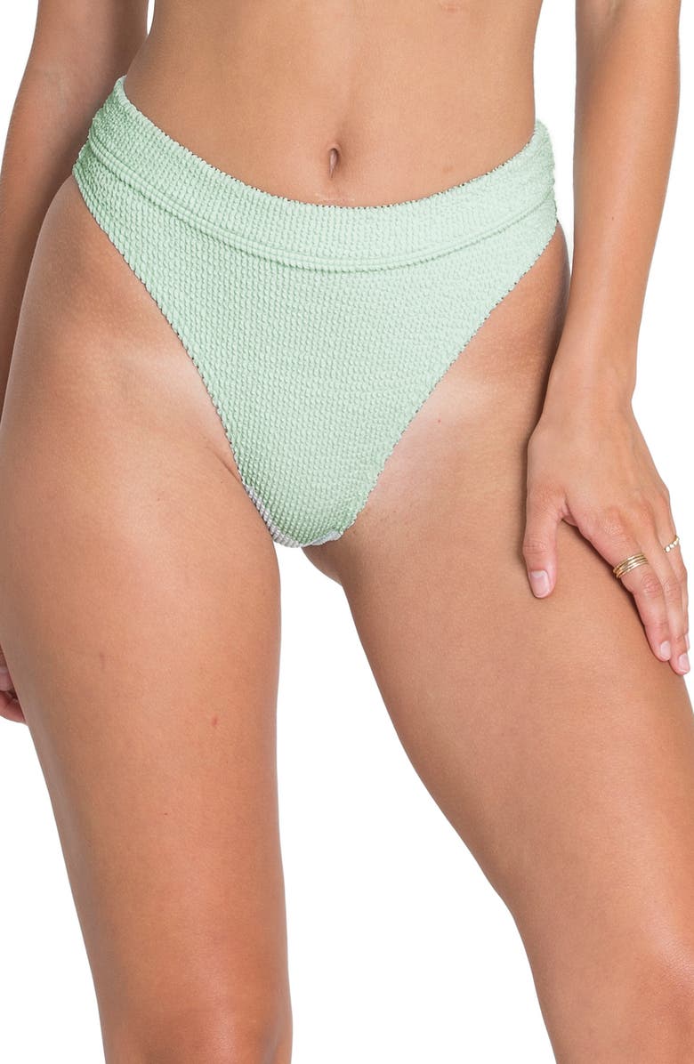 Billabong Summer High Maui Ribbed Bikini Bottoms, Main, color, 