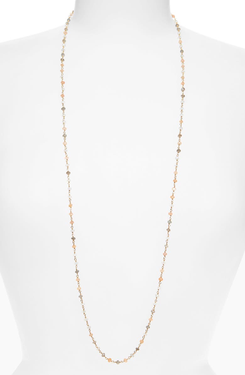 Kiara by Ki-Ele Rhea Long Quartz Station Necklace, Alternate, color, 