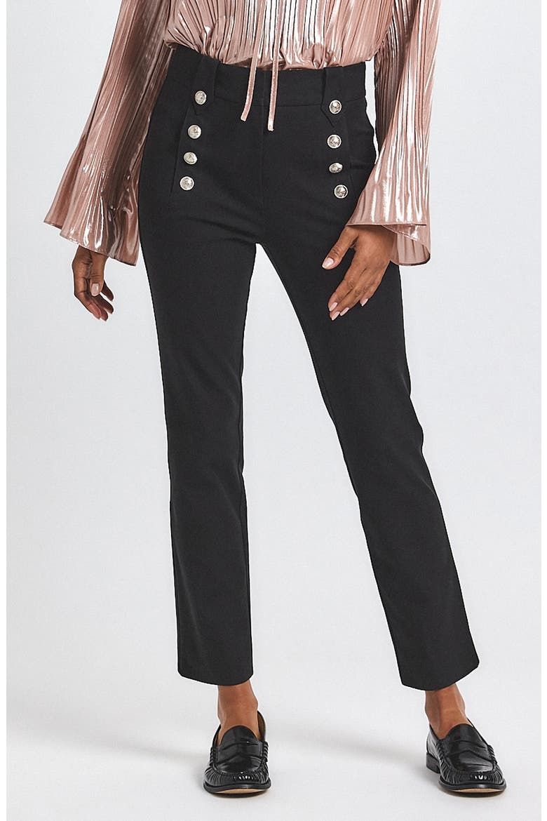 Robertson Slim Straight Leg Pants, Main, color, BLACK