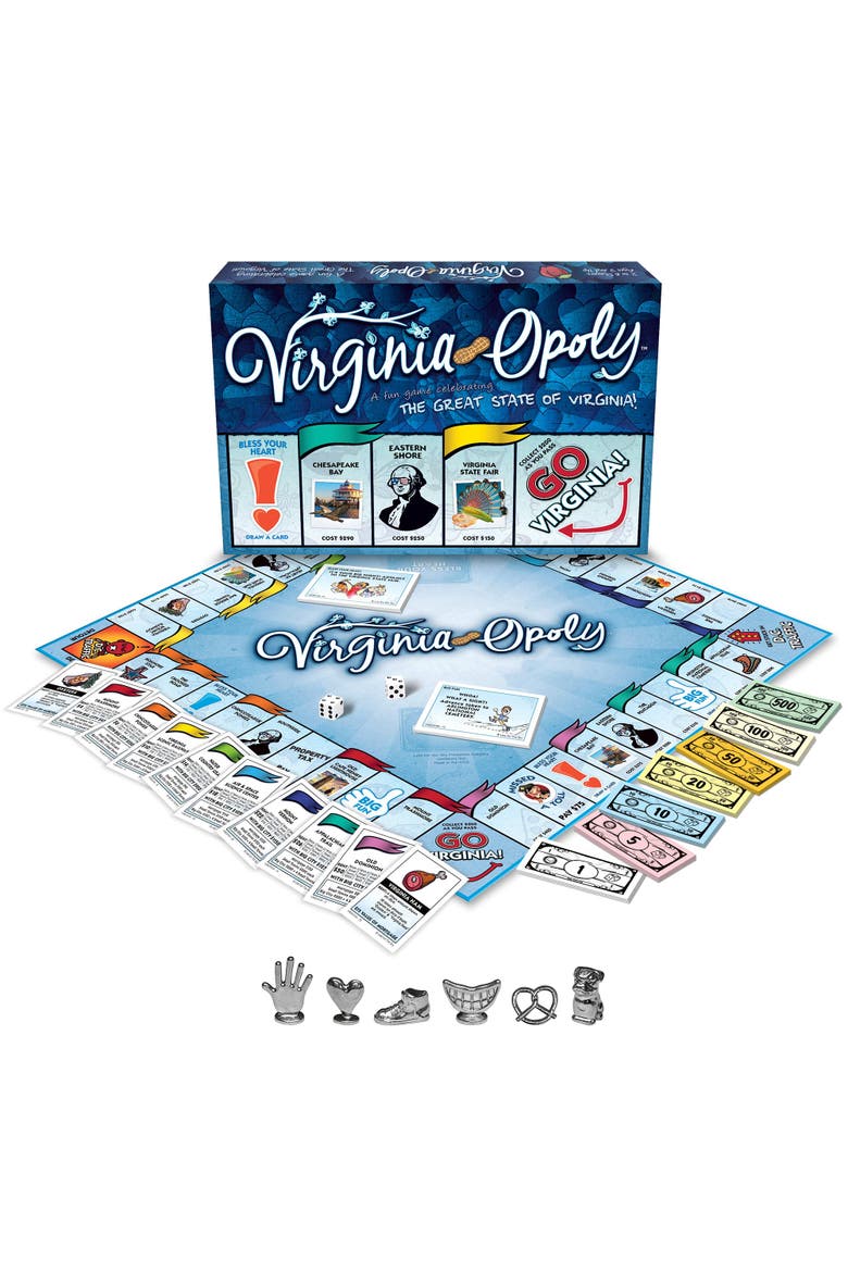 Viginia Opoly Board Game, Alternate, color, Multicolored