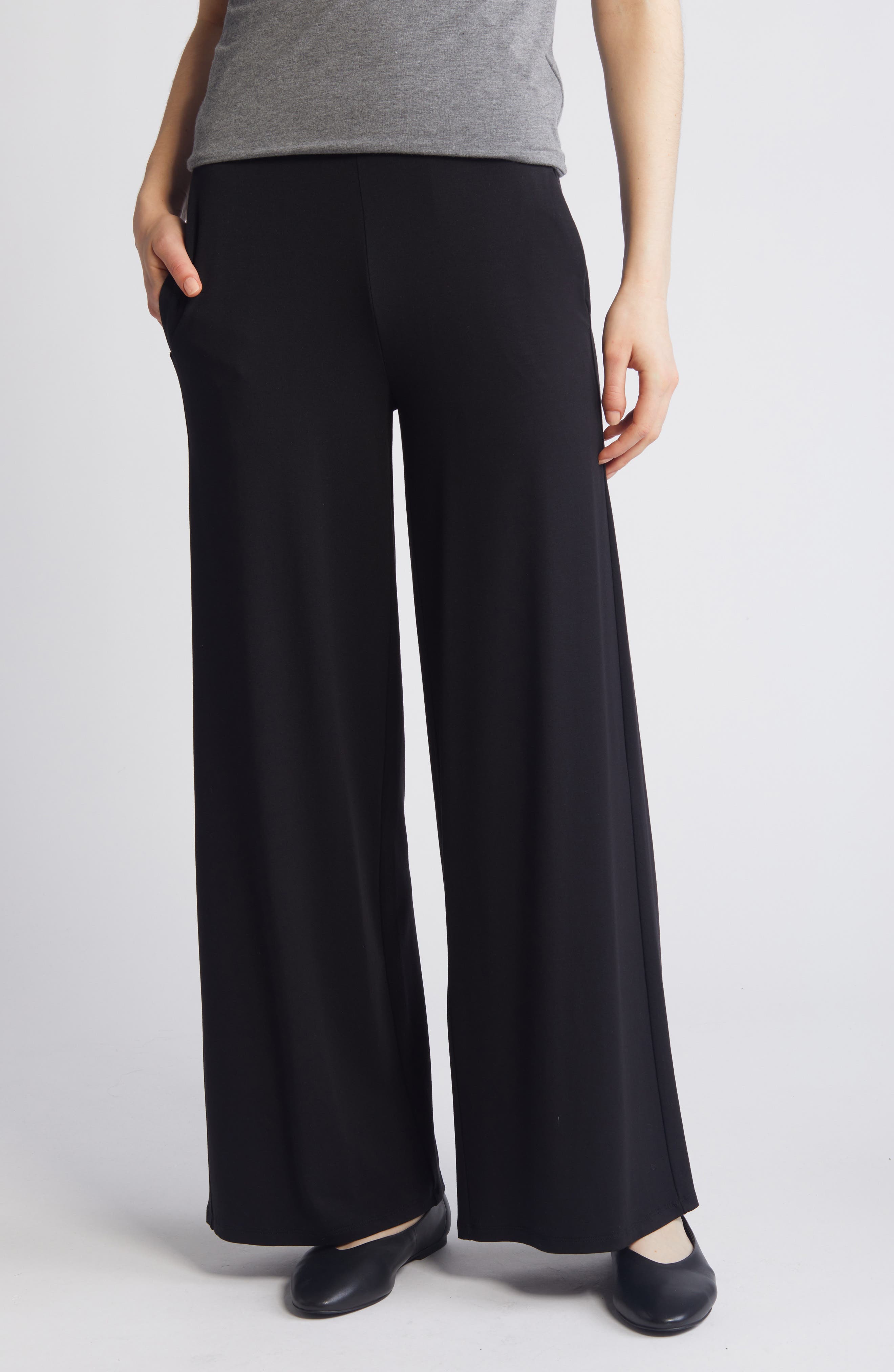 Eileen Fisher High Waist Wide Leg Pants