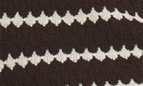Mango Wavy Stripe Knit Pull-on Straight Leg Pants In Brown