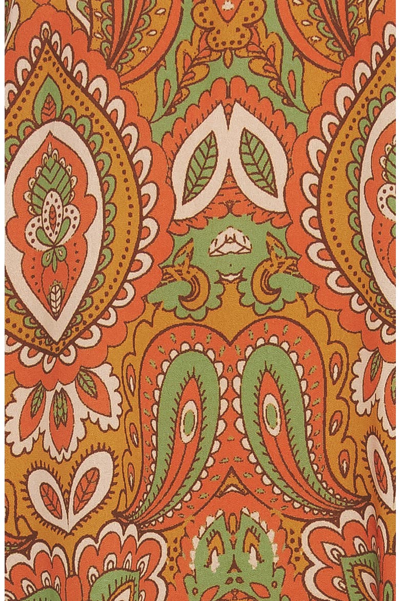 Print Long Sleeve Minidress, Alternate, color, CAMEL