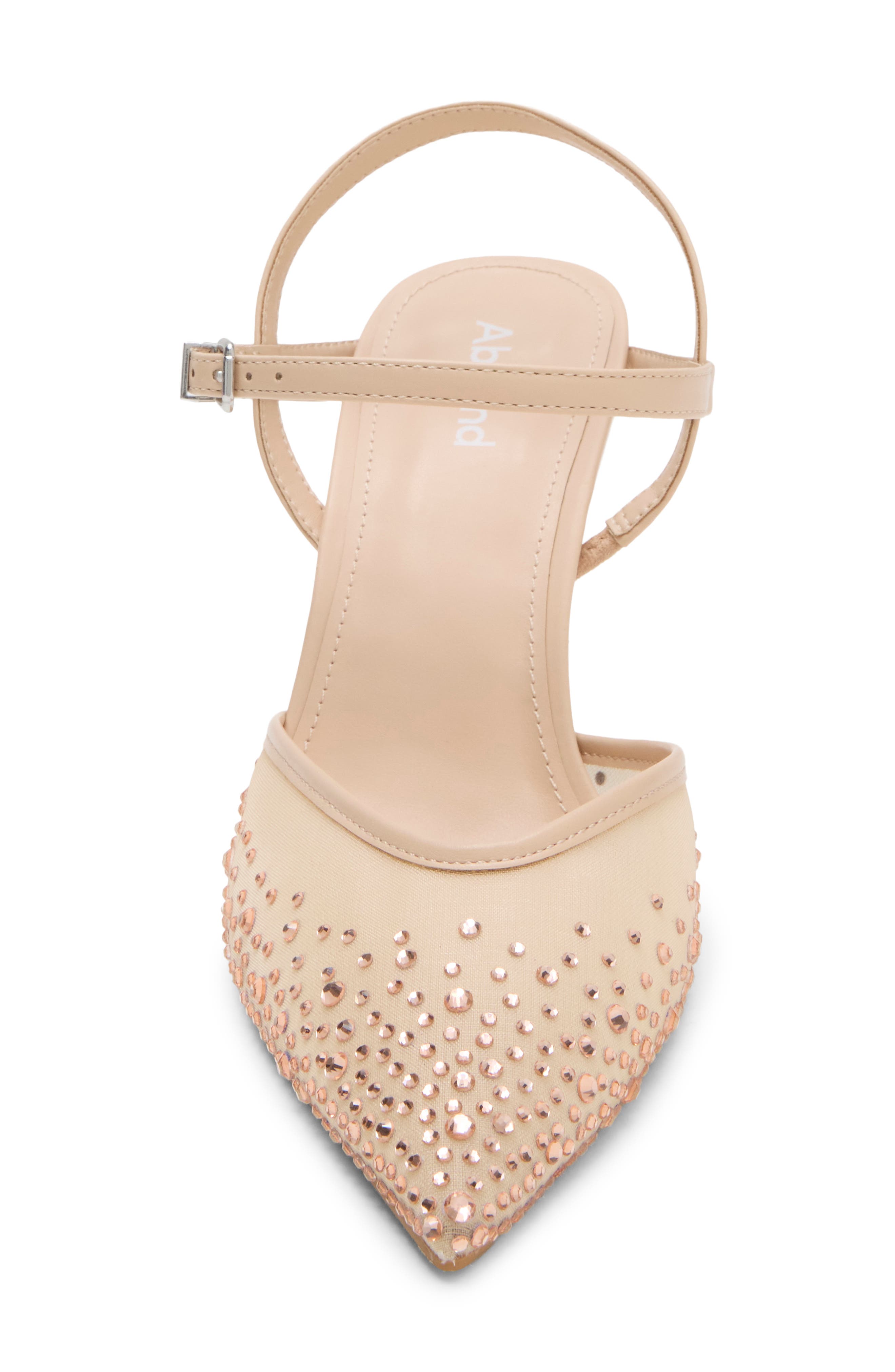 Zandaya Lace Ankle Strap Pump, Alternate, color, BEIGE CHAMPAGNE