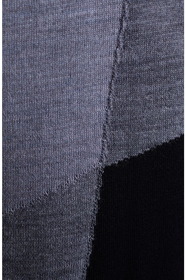 Colorblock Merino Wool Polo Sweater, Alternate, color, ZINC