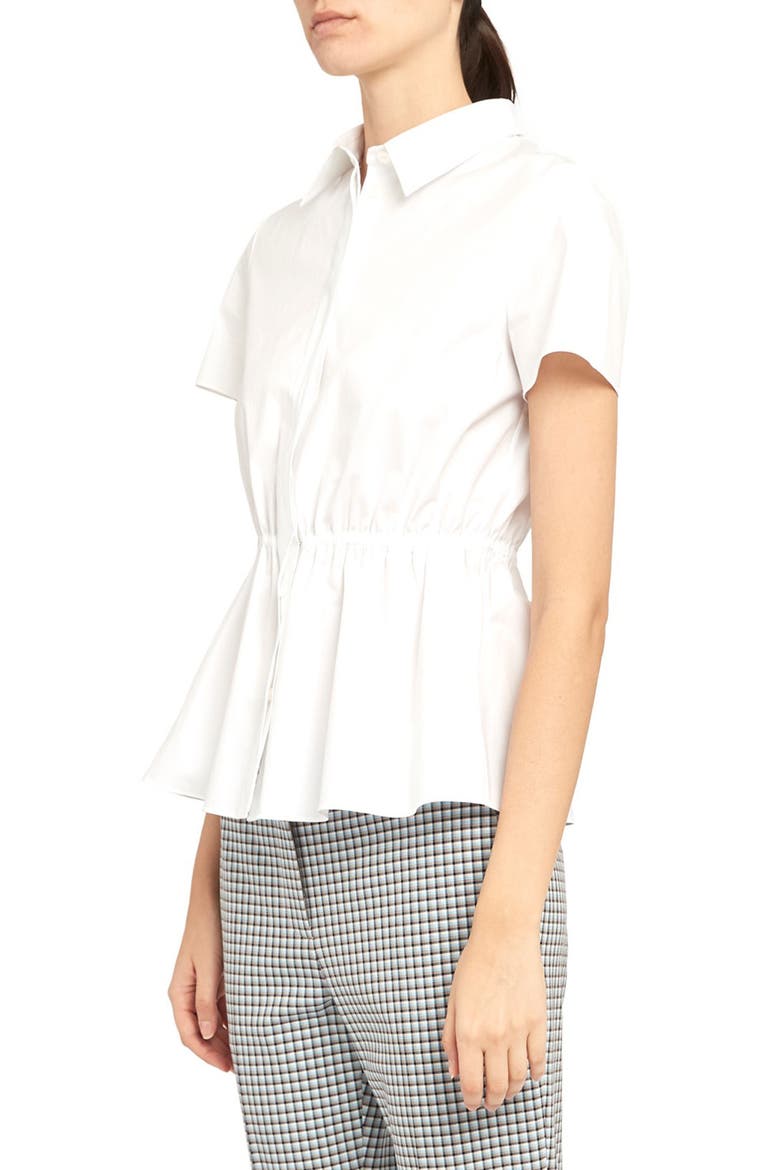 Cinched Waist Shirt, Alternate, color, WHITE