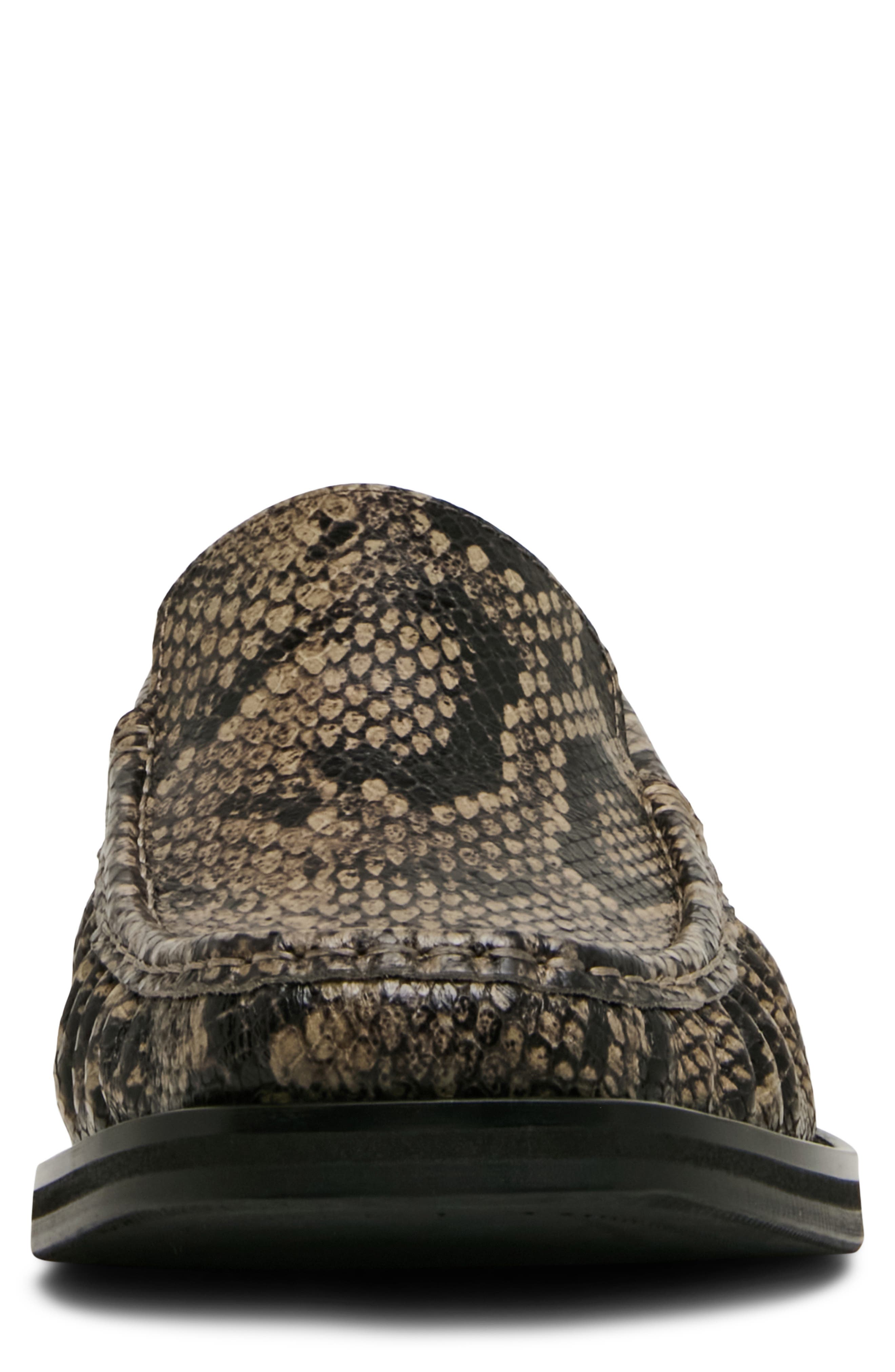 Chester Snake Embossed Leather Loafer, Alternate, color, GREY SNAKE