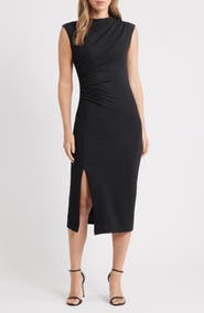 Anne Klein Cowl Neck Sleeveless Midi Dress