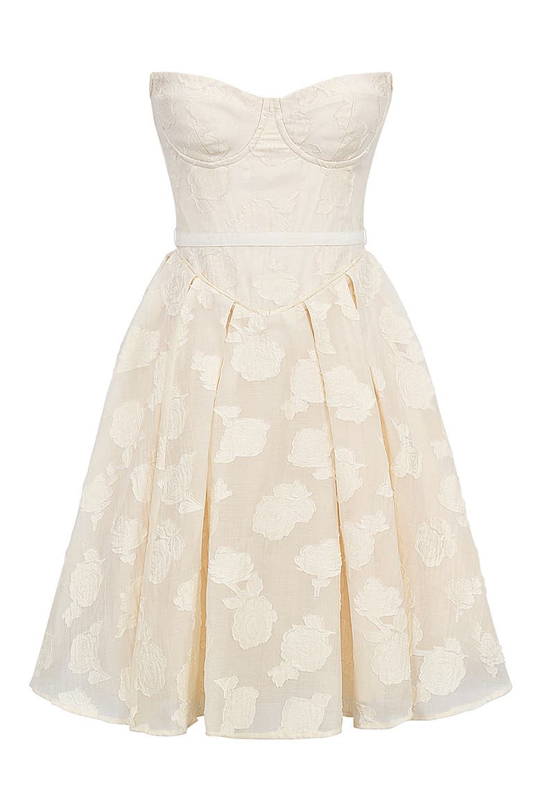 Saige Strapless Minidress, Alternate, color, CREAM
