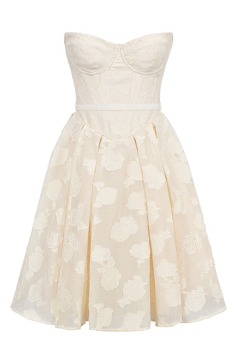 HOUSE OF CB Saige Strapless Minidress, Alternate, color, Cream