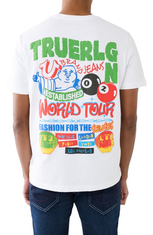 True Religion Billiard Buddha Relaxed Fit Puff Print Graphic T-shirt