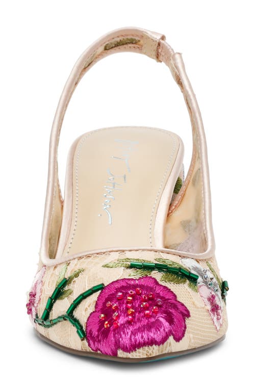 Betsey Johnson Lira Pointed Toe Slingback Pump In Multi