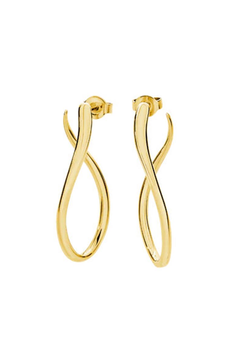 Lucy Quartermaine Melting Drop Hoops, Main, color, Gold Vermeil