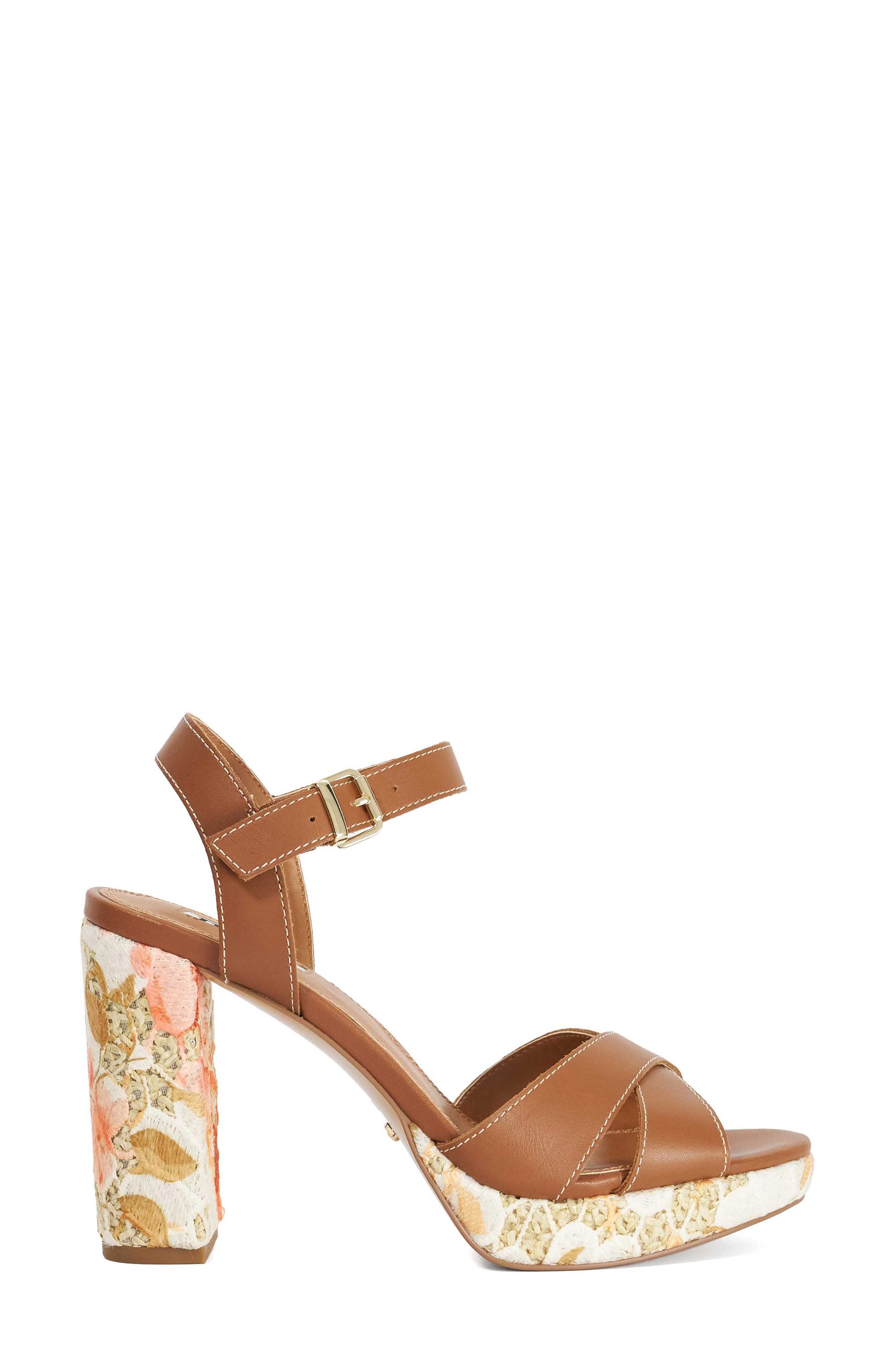 Dune London Monique Ankle Strap Platform Sandal, Alternate, color, Tan