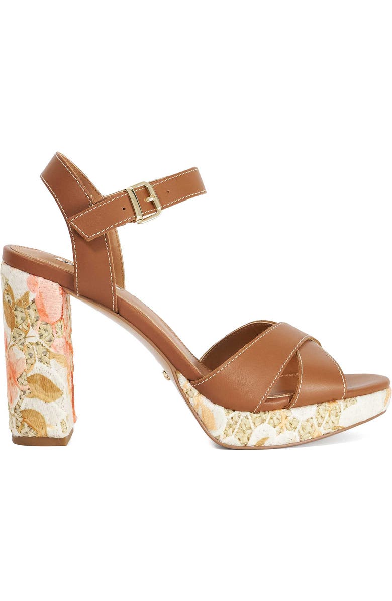 Dune London Monique Ankle Strap Platform Sandal, Alternate, color, Tan