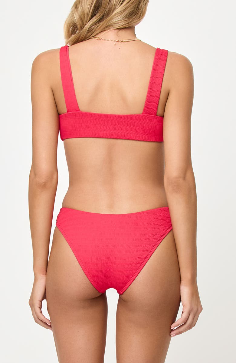 LSPACE Rocky Full Pucker Textured Bikini Bottoms, Alternate, color, Pout