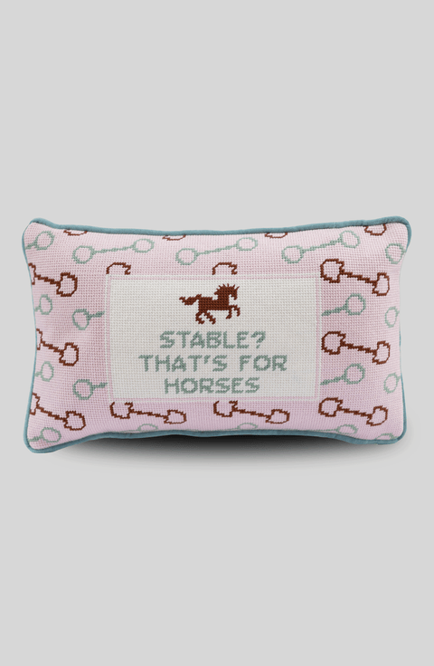 Stable Needlepoint Pillow