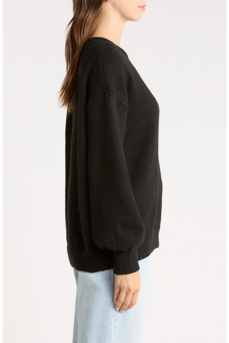 Ryanna Oversize Sweater, Alternate, color, BLACK