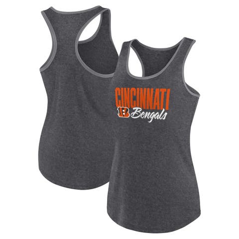 Women's Fanatics Branded Heather Black Cincinnati Bengals Plus Size Fuel Tank Top