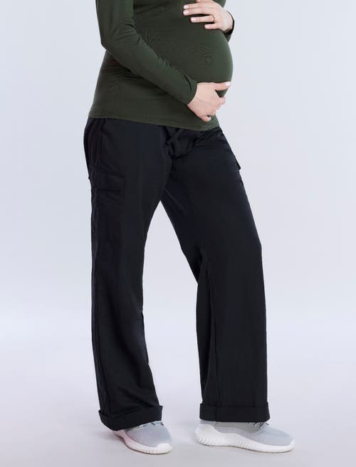 Motherhood Maternity Under The Belly Utility Cargo Relaxed Fit Pant In Black