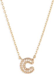 BP. Pavé Crystal Initial Necklace