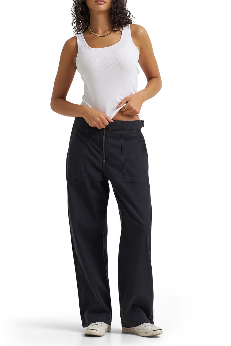 Loose Utility Pants, Alternate, color, WASHED BLACK