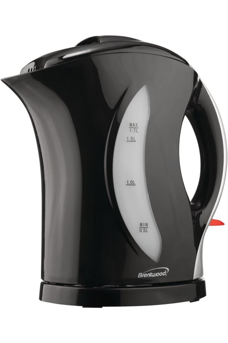 Electric Plastic Kettle, Main, color, Black