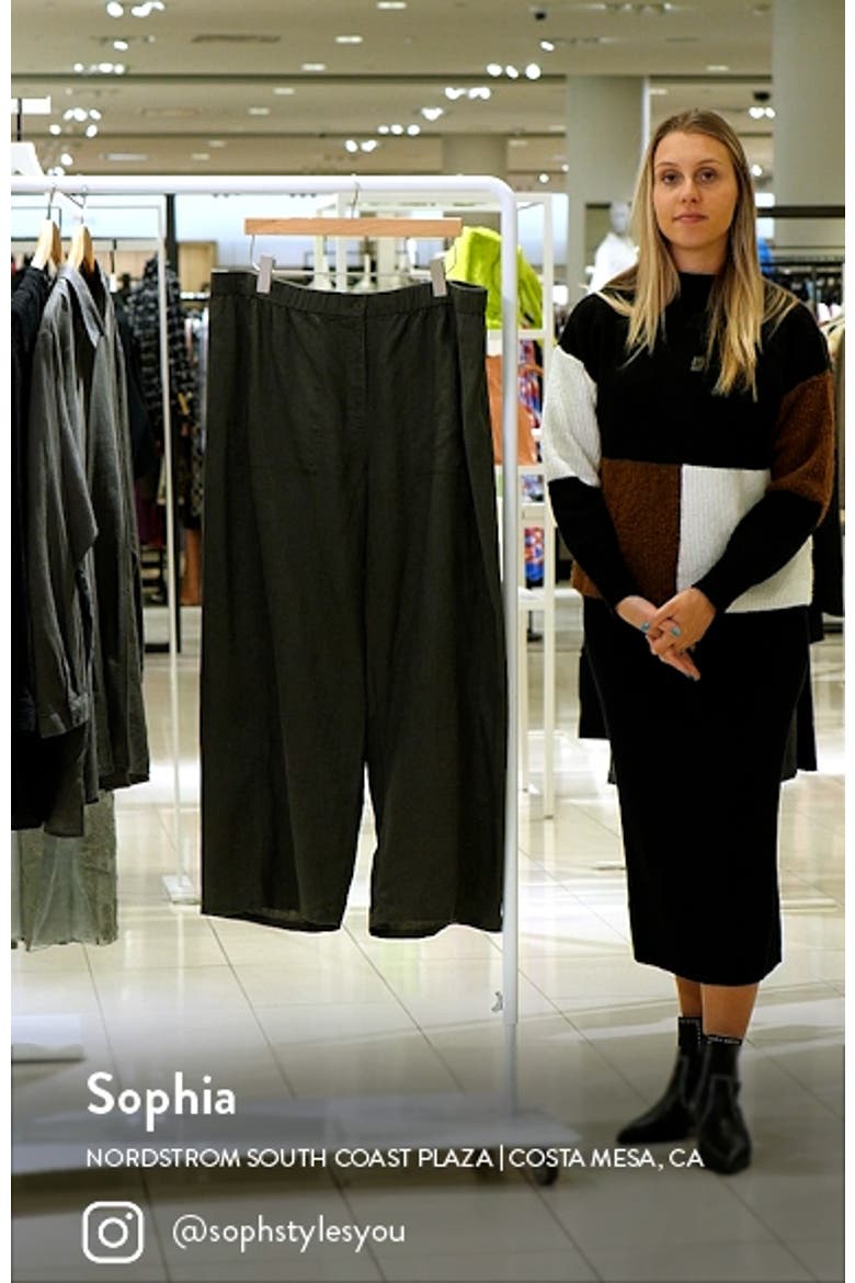Wide Leg Organic Linen Ankle Pants video