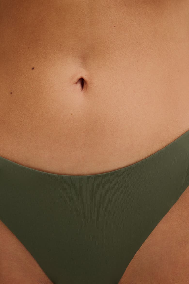 Leana Low Rise Bikini Bottoms, Alternate, color, Dusty Olive