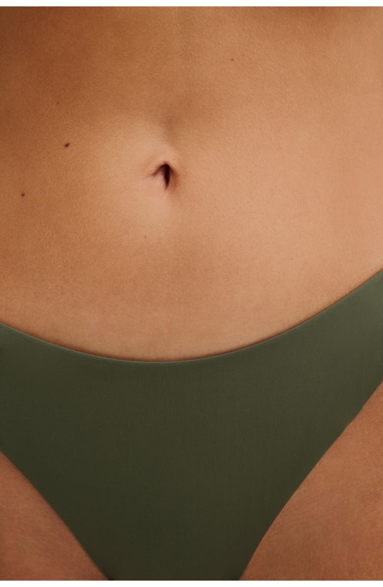 Malina Leana Low Rise Bikini Bottoms, Alternate, color, Dusty Olive