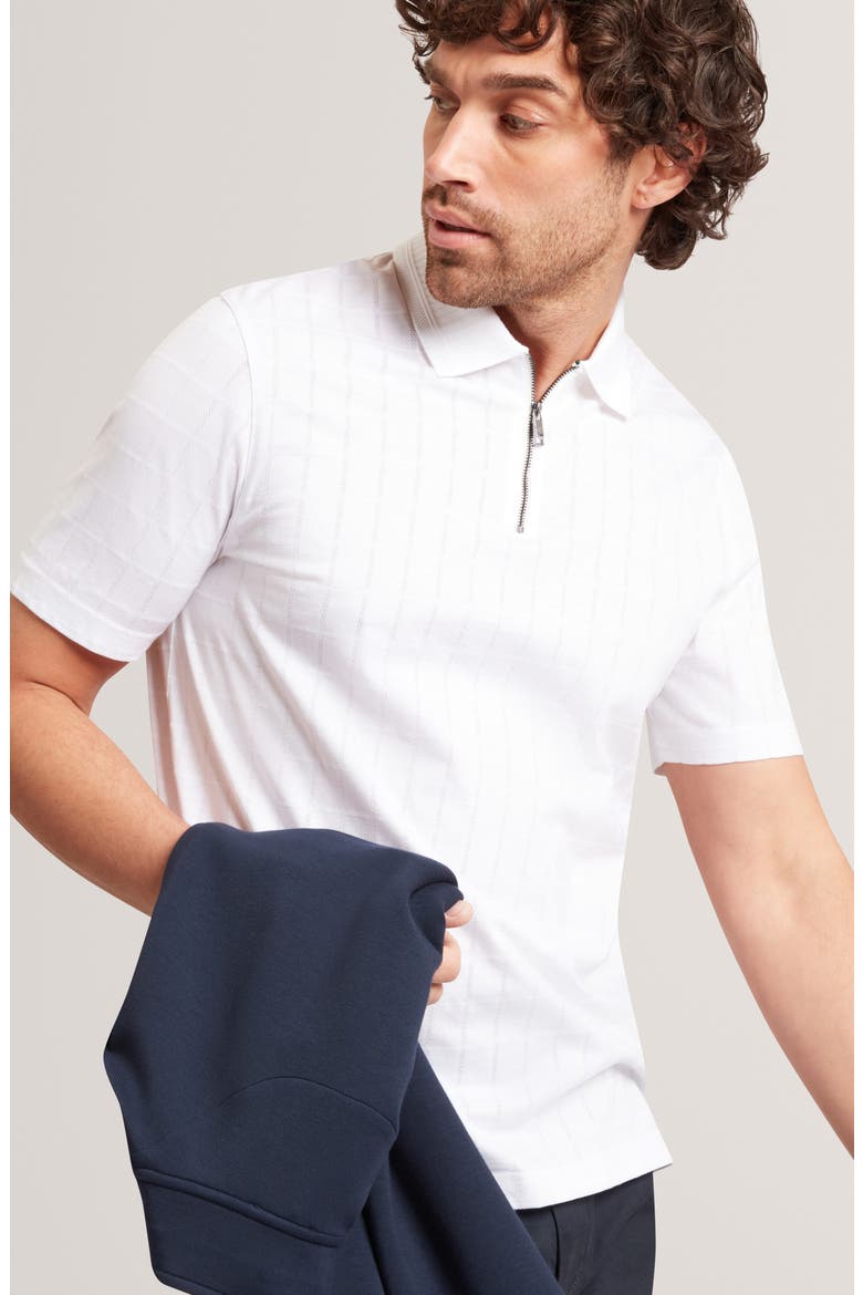 Victor Quarter Zip Polo, Alternate, color, WHITE