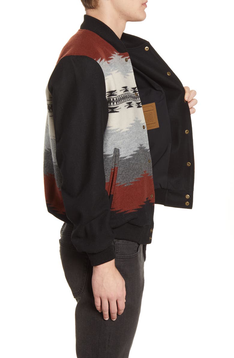 Pendleton The Gorge Wool Blend Bomber Jacket, Alternate, color, 